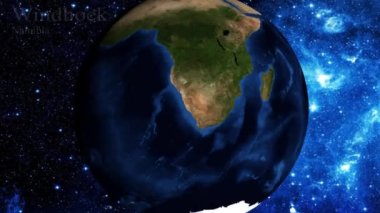 uzaydan yakınlaştırmak ve Namibya Windhoek üzerinde odak
