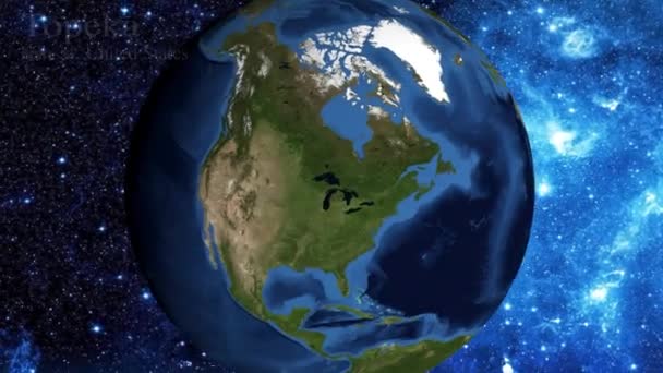 Přiblížení Vesmíru Zaměřit Usa Kansas Topeka — Stock video