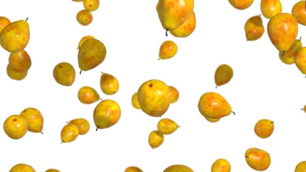 poires tourbillonnant vers le haut dans un tourbillon avec transparence du canal alpha 