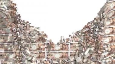 ağırlık para, sonra tamamen yıkılmış olup duvar tatili. Alfa kanalı saydamlık Japonya yen Jpy 10000