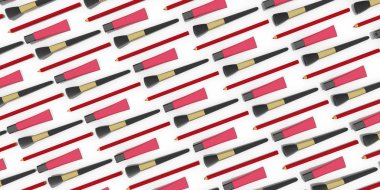 satırlara, 3d çizim düzenlendiği makyaj