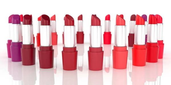 Smooth Rows Lipstick Close Illustration — Stock Photo, Image