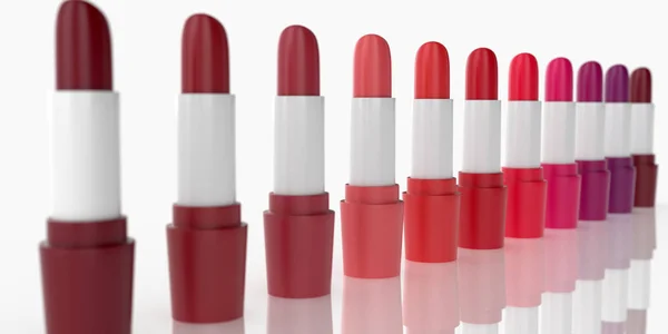 Smooth Rows Lipstick Close Illustration — Stock Photo, Image