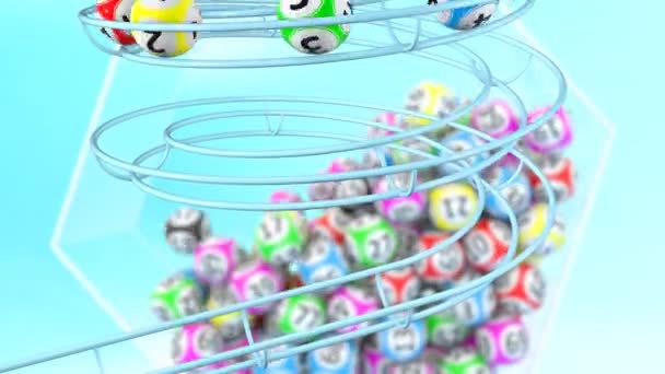 Numéro 123456 Compose Les Boules Bingo Déployées — Video