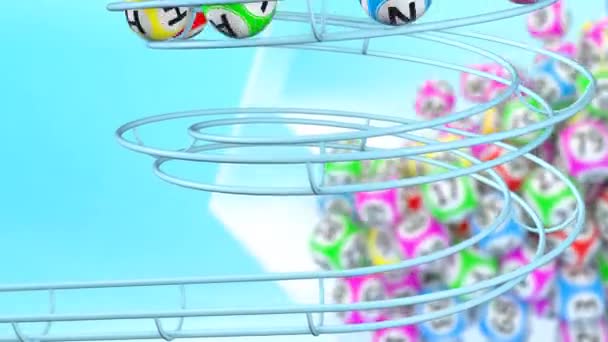 Das Wort Chance Make Das Ausrollen Von Bingokugeln Mit Einem — Stockvideo