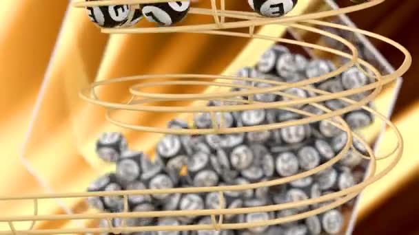 Parola Seleziona Compongono Stendere Palline Bingo — Video Stock