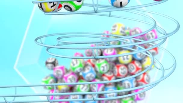 Word Choice Make Rolling Out Bingo Balls — Stock Video