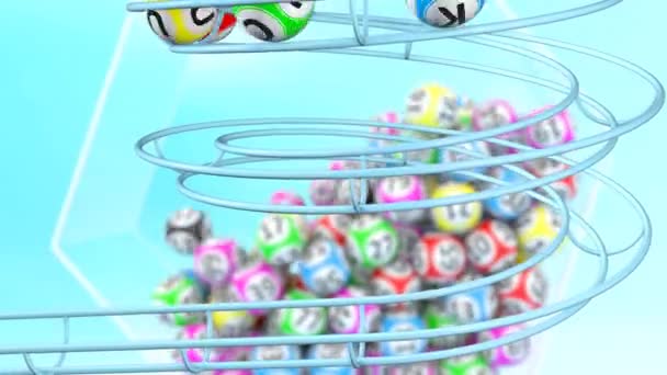 Palavra Luck Compõem Rolar Bolas Bingo — Vídeo de Stock