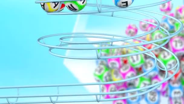 Λέξη Παιχνίδι Συνθέτουν Ξεδιπλώνει Μπαλάκια Bingo — Αρχείο Βίντεο
