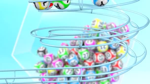 Das Wortspiel Bilden Das Ausrollen Von Bingokugeln — Stockvideo