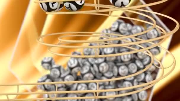 Parola Play Compongono Rotolamento Fuori Palline Bingo — Video Stock