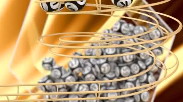 Parola Rischio Compongono Stendere Palline Bingo Con Bagliore Alla Fine — Video Stock