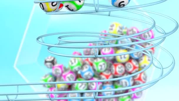 Anno 2019 Compongono Palline Bingo Rotolanti Con Bagliore Alla Fine — Video Stock