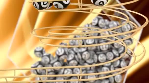 Année 2026 Composent Les Boules Bingo Déployées Avec Une Lueur — Video