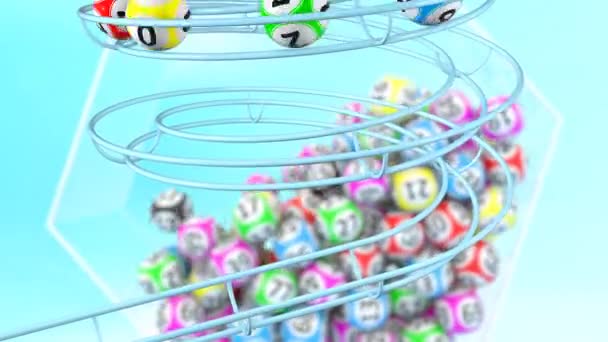 Tahun 2028 Make Rolling Out Bingo Balls Glow End — Stok Video