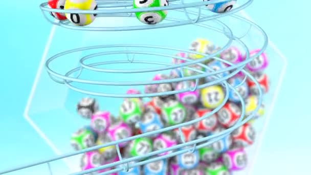 Het Jaar 2030 Make Uitrol Van Bingo Ballen Met Een — Stockvideo