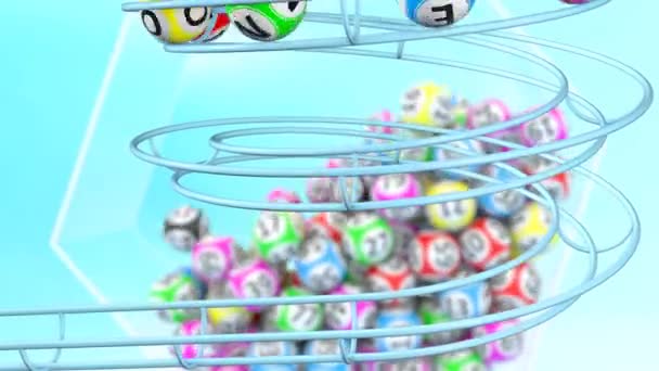Word Money Make Rolling Out Bingo Balls Glow End — Stock Video