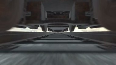 paslı eski tren gökyüzünü yansıtan bir sakin göl yolda sürme