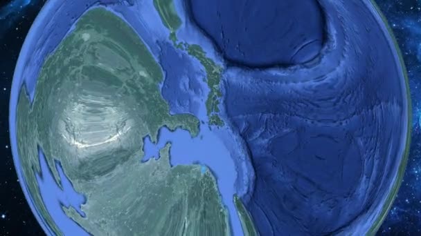 Zoom Simple Desde Espacio Tierra Enfoque Japón Shunan — Vídeo de stock