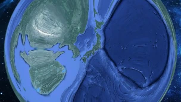 Простое Приближение Космоса Землю Фокусировка Японии Toyooka — стоковое видео