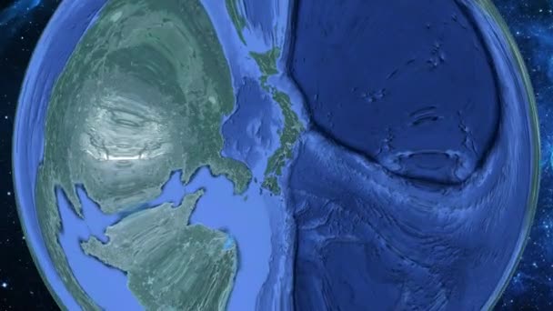 Proste Zoom Miejsca Ziemi Skupić Się Japonii Maizuru — Wideo stockowe