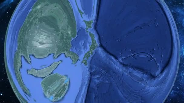 Zoom Simples Espaço Para Terra Foco Japão Yokkaichi — Vídeo de Stock