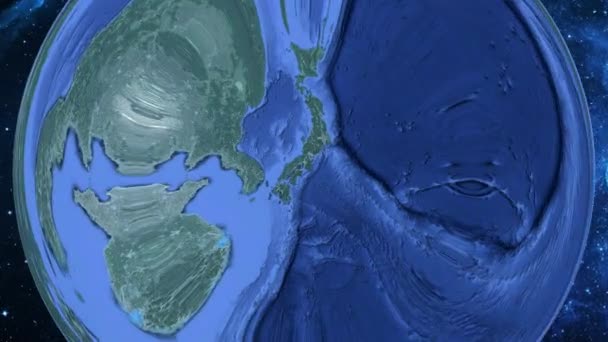 Простой Масштаб Космоса Землю Сосредоточиться Японии Вакаяма — стоковое видео