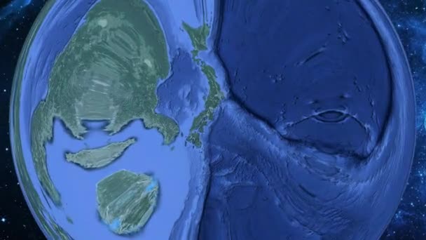 Enkelt Zooma Från Rymden Till Jorden Och Fokus Japan Shingu — Stockvideo