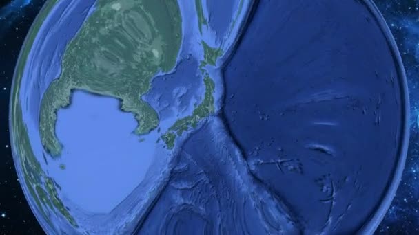 Zoom Simples Espaço Para Terra Foco Japão Numazu — Vídeo de Stock