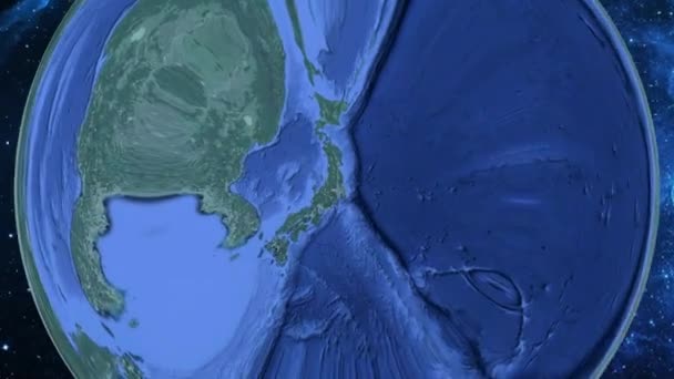 Zoom Simples Espaço Para Terra Foco Japão Utsunomiya — Vídeo de Stock