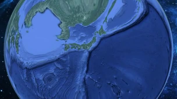 Zoom Simples Espaço Para Terra Foco Japão Chiba — Vídeo de Stock