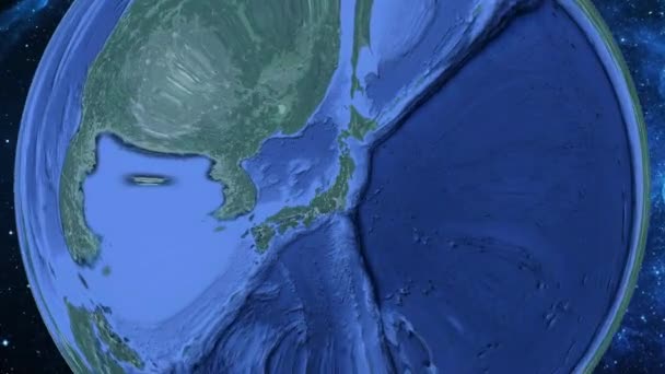 Prosty Zoom Miejsca Ziemi Skupić Się Niigata Japonii — Wideo stockowe