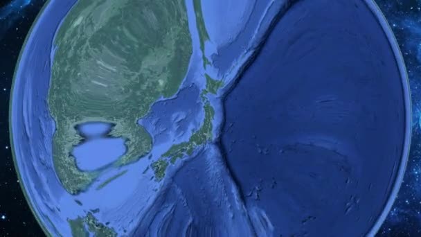 Semplice Zoom Dallo Spazio Alla Terra Concentrarsi Sul Giappone Ichinoseki — Video Stock