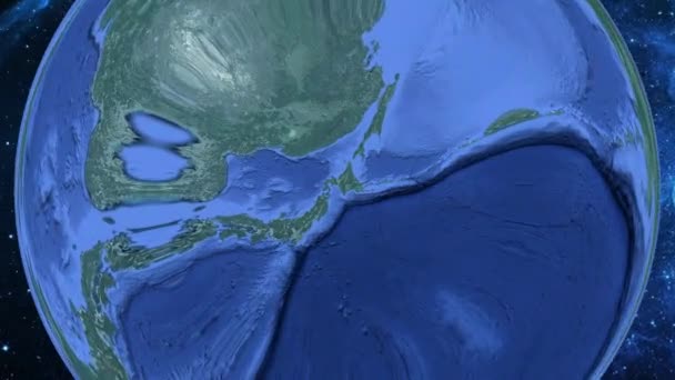 Zoom Simple Desde Espacio Tierra Enfoque Japón Eniwa — Vídeo de stock