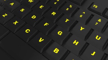 kamera anında siyah klavye ve odak üzerinde onun acil anda sarı parlak gizle düğmesi