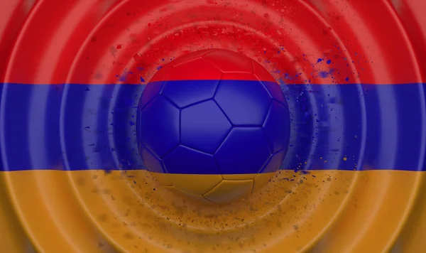 Armenia Mingea Fotbal Fundal Ondulat Completând Compoziția Sub Forma Unui — Fotografie, imagine de stoc