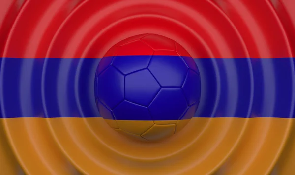 Armenia Piłka Nożna Tle Falisty Uzupełniając Skład Postaci Flaga Ilustracja — Zdjęcie stockowe