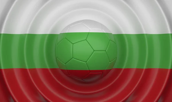 Bulgaria Bola Sepak Pada Latar Belakang Bergelombang Melengkapi Komposisi Dalam — Stok Foto