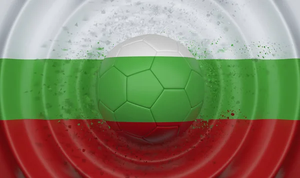 Bulgaria Bola Sepak Pada Latar Belakang Bergelombang Melengkapi Komposisi Dalam — Stok Foto