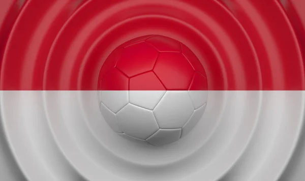 Monaco Fotbalový Míč Vlnité Pozadí Které Doplňují Složení Podobě Vlajky — Stock fotografie