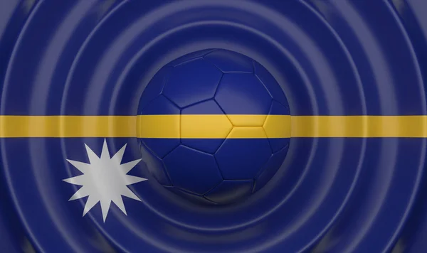 Nauru Piłka Nożna Tle Falisty Uzupełniając Skład Postaci Flaga Ilustracja — Zdjęcie stockowe