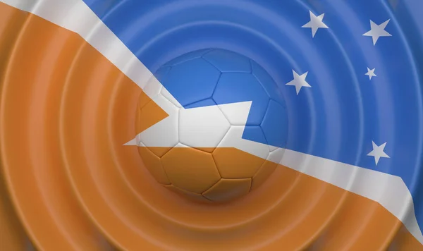 Tierra Del Fuego Provincie Argentiny Fotbalový Míč Vlnité Pozadí Které — Stock fotografie