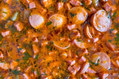 taze sıcak solyanka saltwort restorandan kiremitli doku