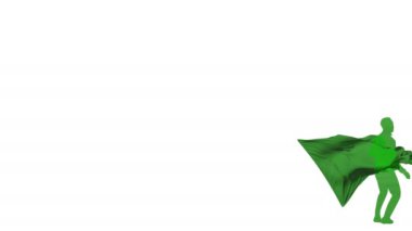 Libyalı futbolcu arka planda bayrağı olan bükülmüş bir topu tekmeler ve kendi üzerinden tekmeler. Top ekrana uçar. Bindirme için alfa mat saydamlık.