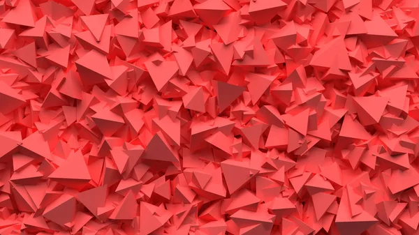 Abstract Pattern Randomly Scattered Red Pyramids Illustration — Stock Photo, Image