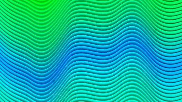 abstract background of wavy lines colored gradient, 3d illustration