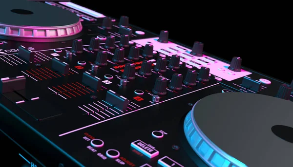 Mixer Sfondo Nero Vicino Illustrazione — Foto Stock