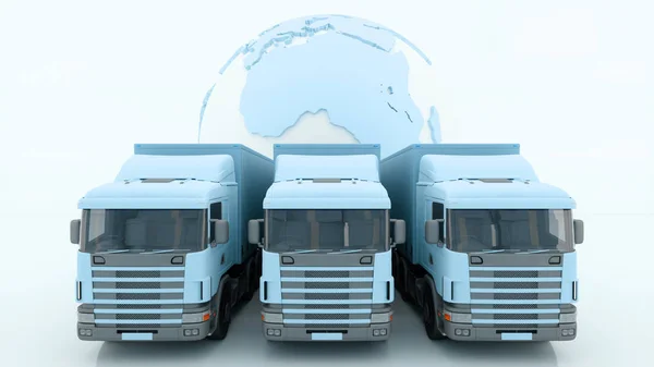 Transporte Internacional Entrega Mercadorias Ilustração — Fotografia de Stock