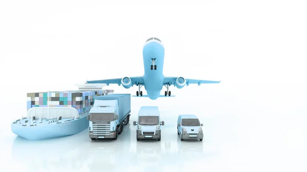 international shipping and delivery of goods, 3d illustration