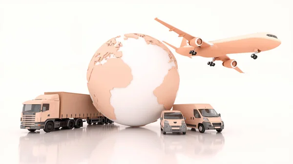 Transporte Internacional Entrega Mercadorias Ilustração — Fotografia de Stock
